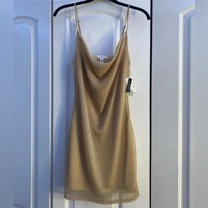 Gold Shimmery Mini Dress